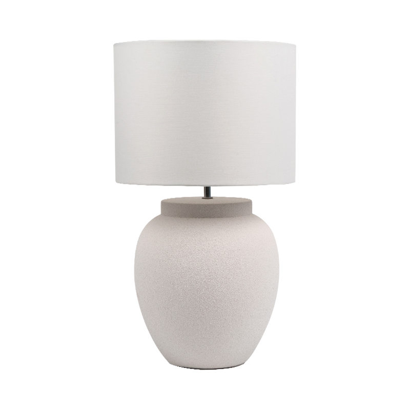 Estilo ng Tsino magaspang na ceramic living room hotel pandekorasyon mesa lampara