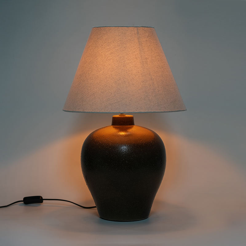 Ceramic jar retro bagong chinese style bedside table lamp