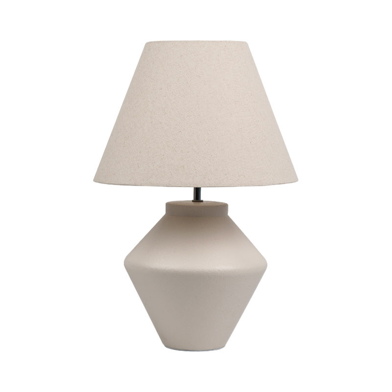 Geometric ceramic table lamp
