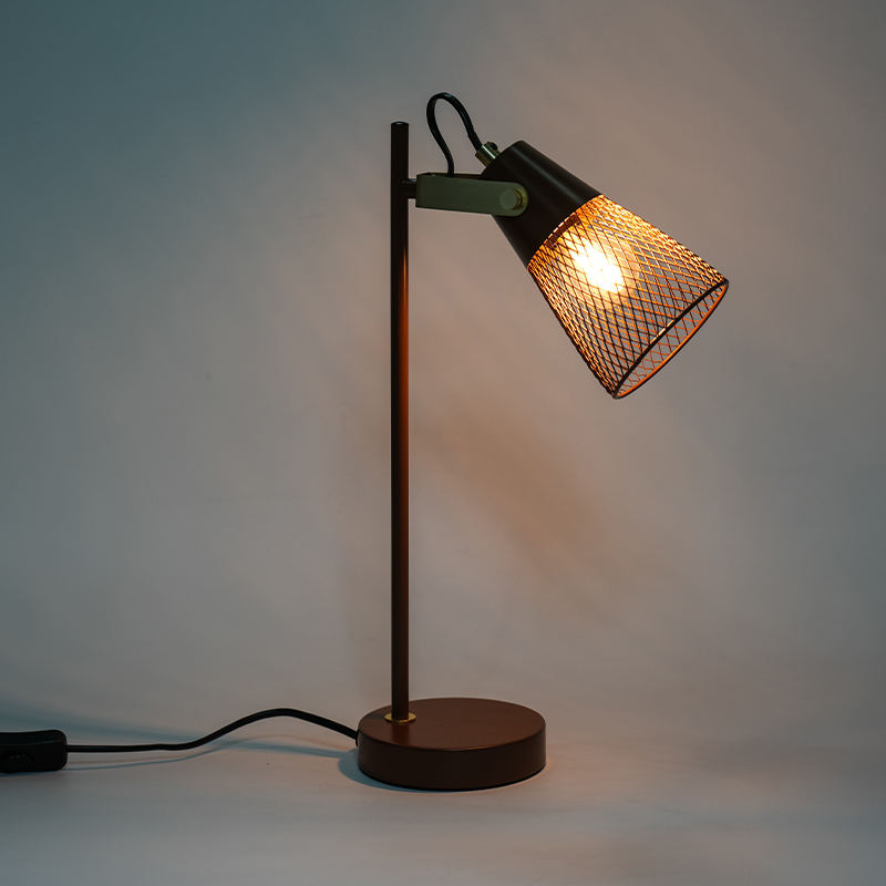 Hotel Bedroom Metal Hollow Iron Table Lamp