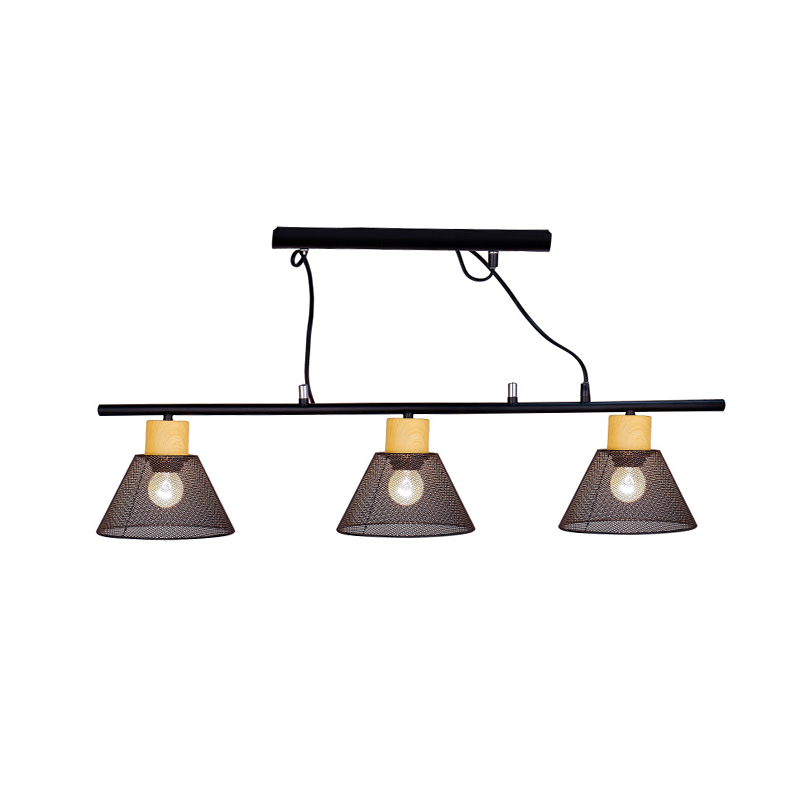 Restaurant three-head iron chandelier